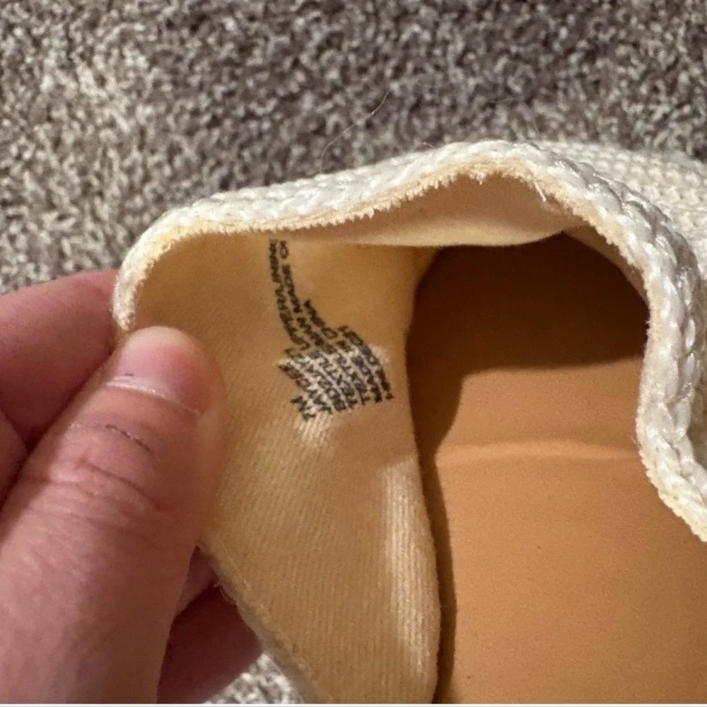 Splendid Ivory Espadrille Slip-On Sandals | Neutral Summer Shoe Size 7 - Picture 3 of 3